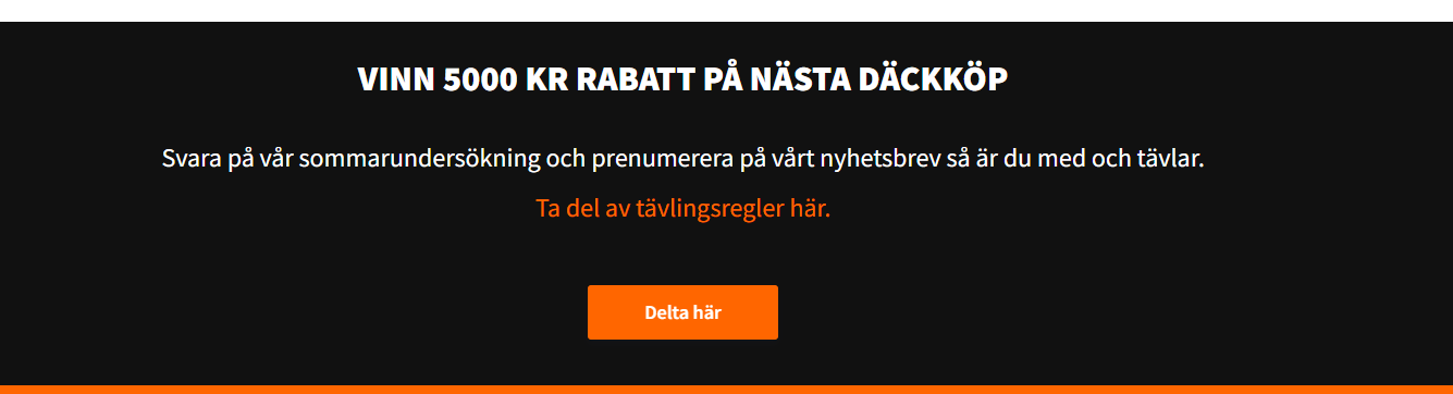 Vianor Summer Deal – vinn 5 000 kr rabatt på nästa däckköp