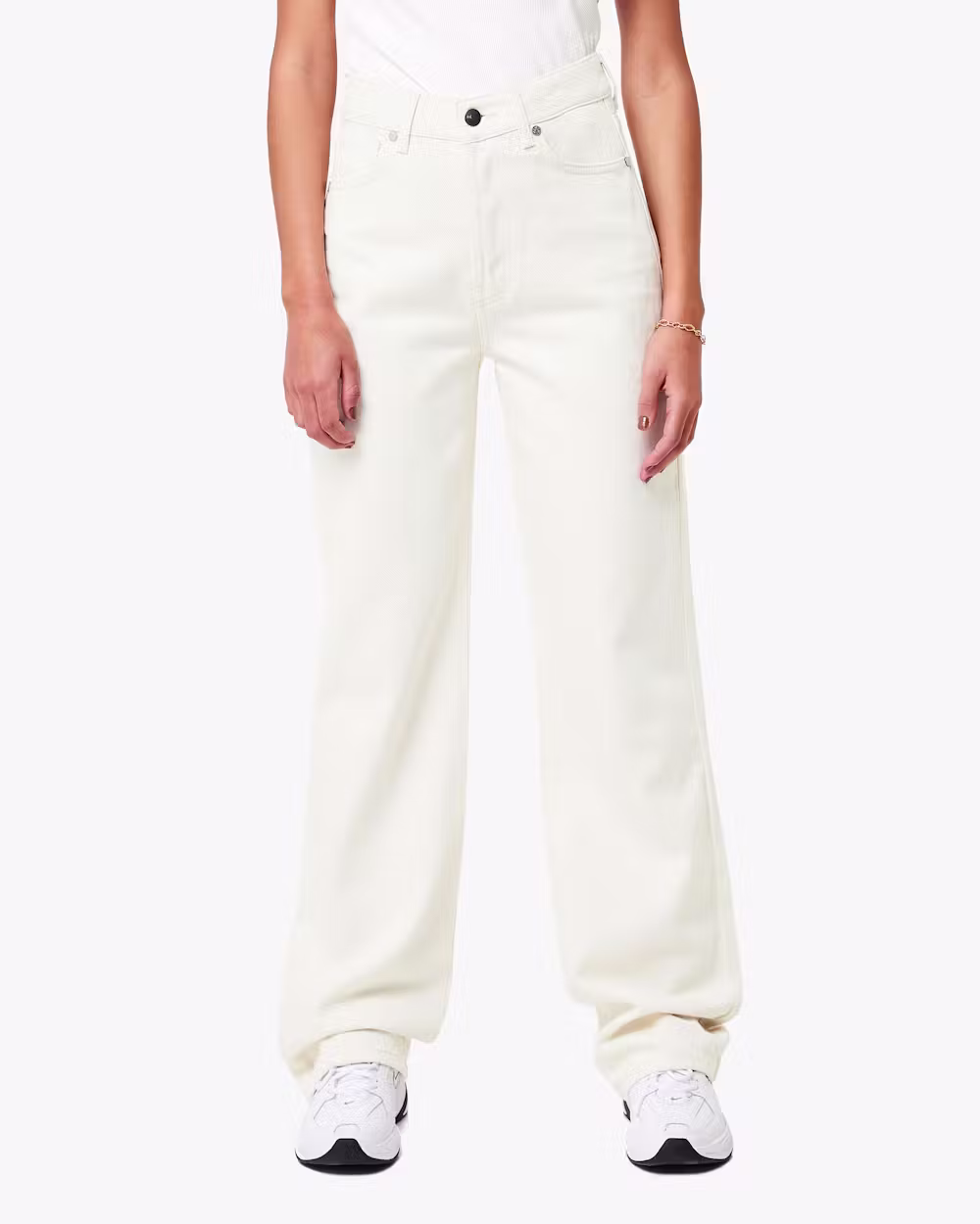 Never Denim Regular Wide Ecru Jeans