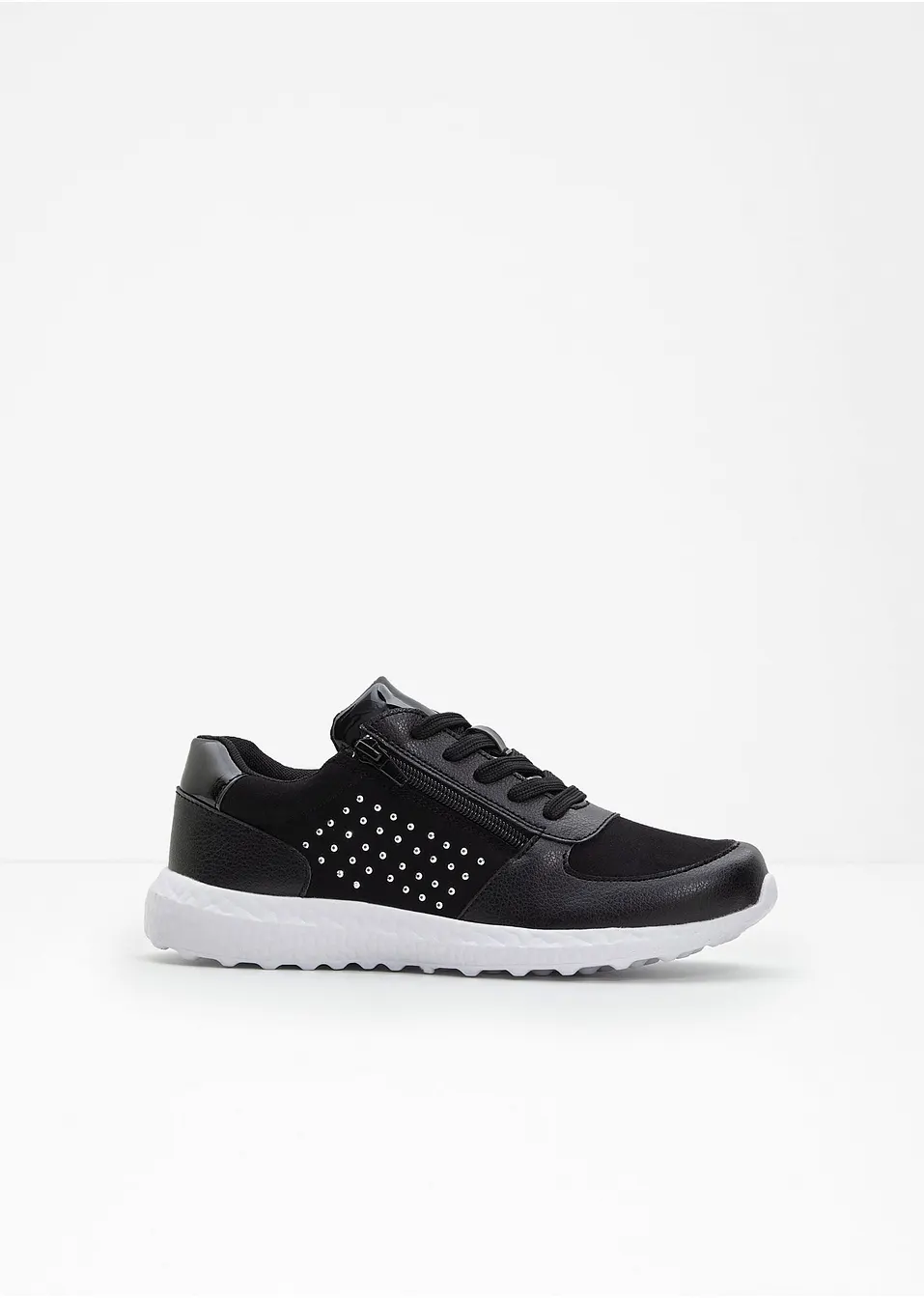 Eleganta sneakers med glittrande dekorstenar