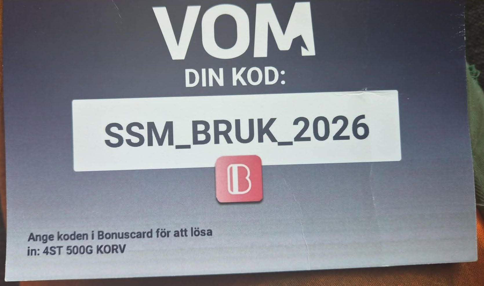 500gram Vom gratis