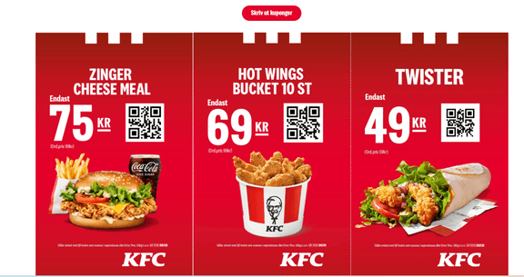 KFC Kuponger och Aktuella Erbjudanden