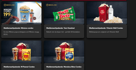 Erbjudanden hos Filmstaden just nu