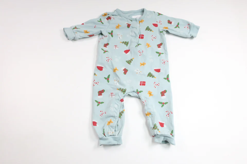 Blå pyjamas I Love Eco storlek 68