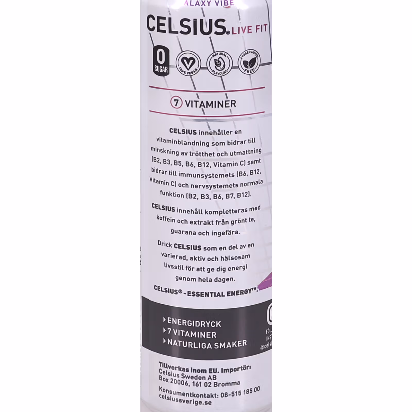 Celsius Galaxy Vibe energidryck 24-pack