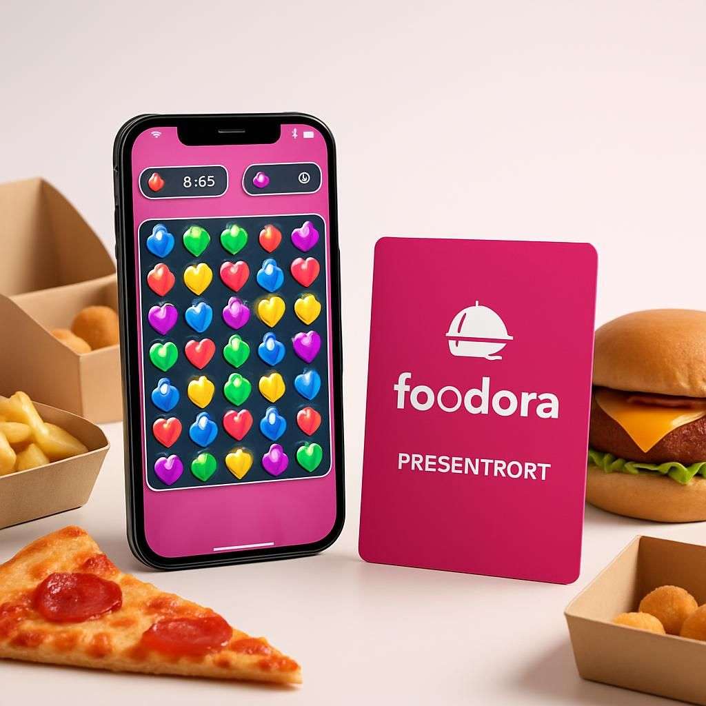 Spela & vinn presentkort hos foodora