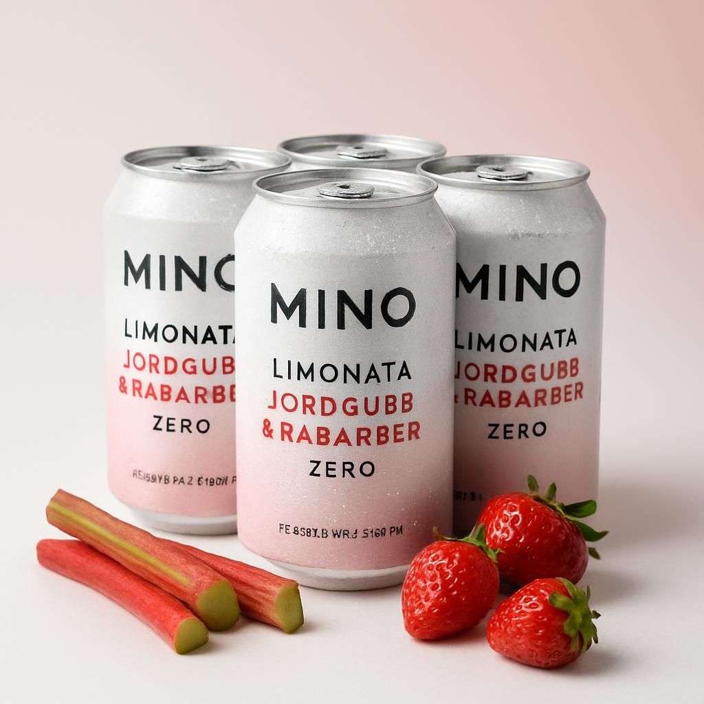 Mino Limonata Jordgubb & Rabarber Zero đ