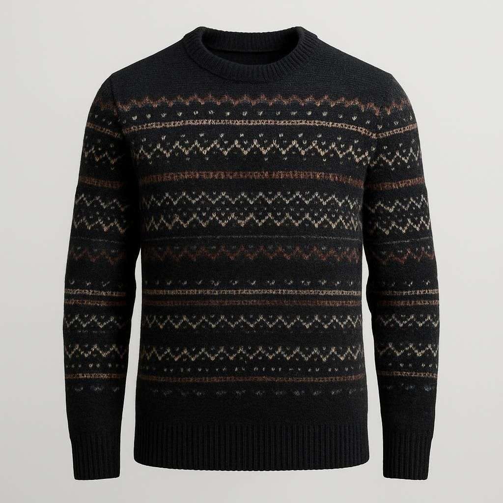 Lindbergh Recycled Crew Neck Knit Black