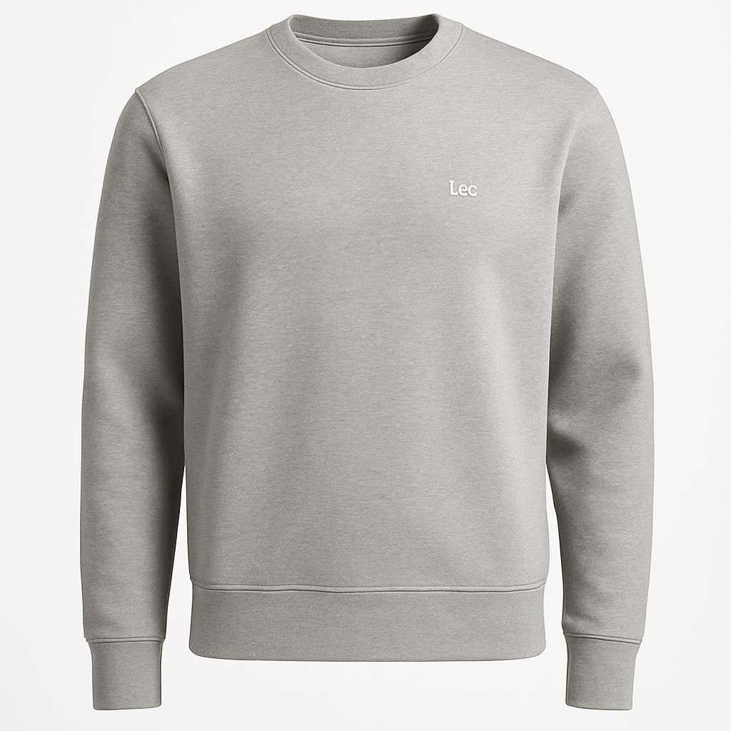 Lee Jeans Grey Melange Crew Sweatshirt