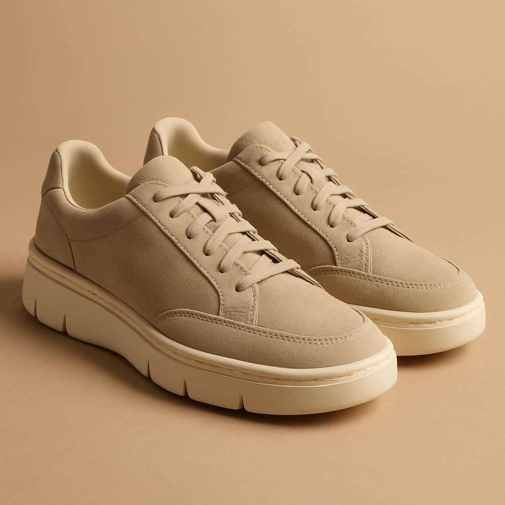 Clarks Torhill Bee Suede Sneakers Beige