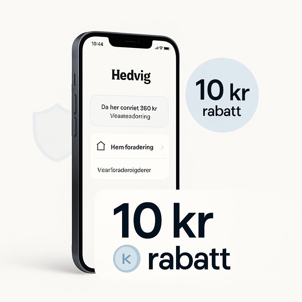 Rabatt på din försäkring hos Hedvig