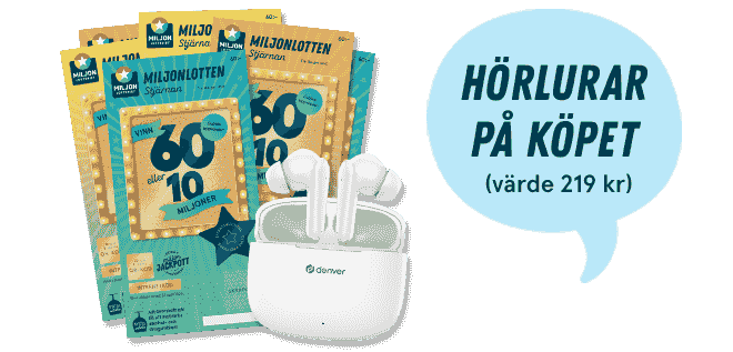 Miljonlotten: 6 lotter, hörlurar ingår