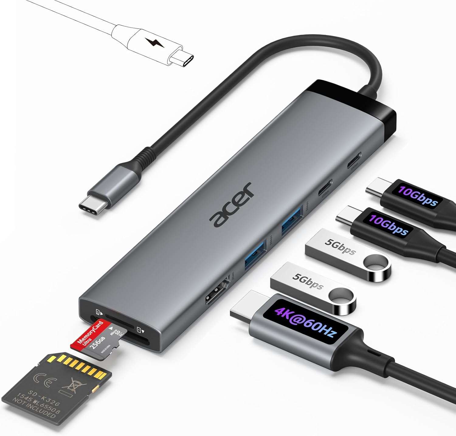 Acer 8-i-1 USB-C hubb med 100W PD för 269 kr hos Amazon