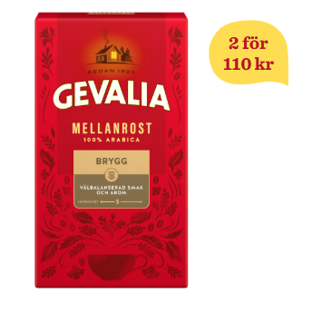Bryggkaffe mellanrost – 2 Gevalia för 90 kr