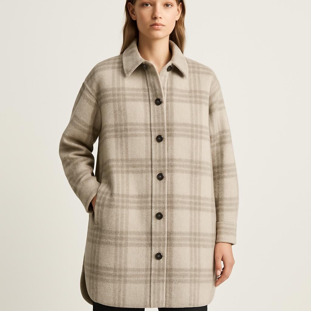 Women’s Checked Overshirt Coat