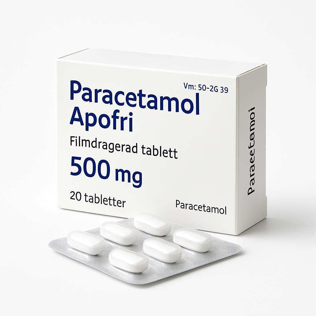 Paracetamol Apofri Filmdragerad Tablett 500 Mg 20 St Blister 794002