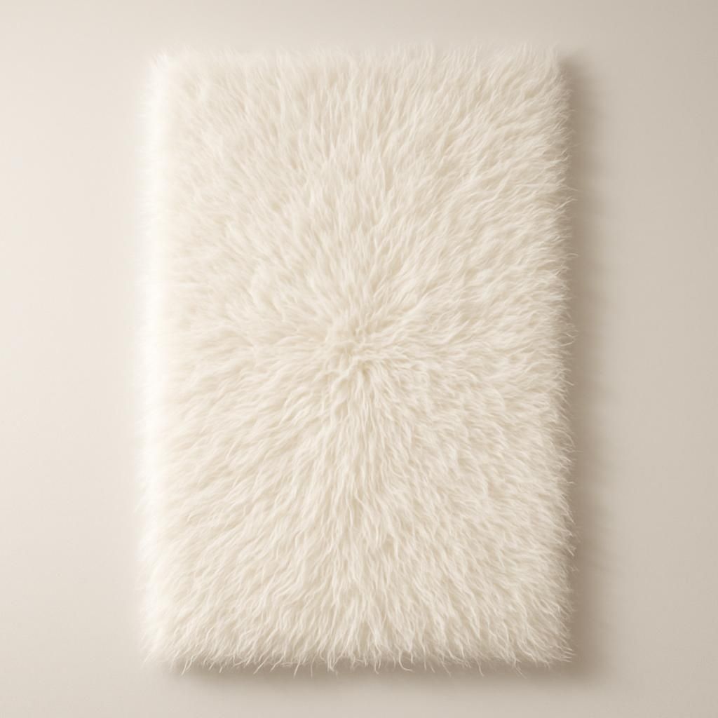 Sleepo Fluffy Flokati Matta Vit 70x140