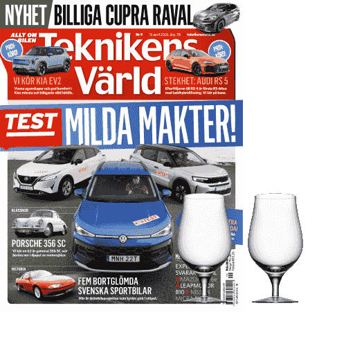 5 nr av Teknikens Värld plus Orrefors-glas för 199 kr