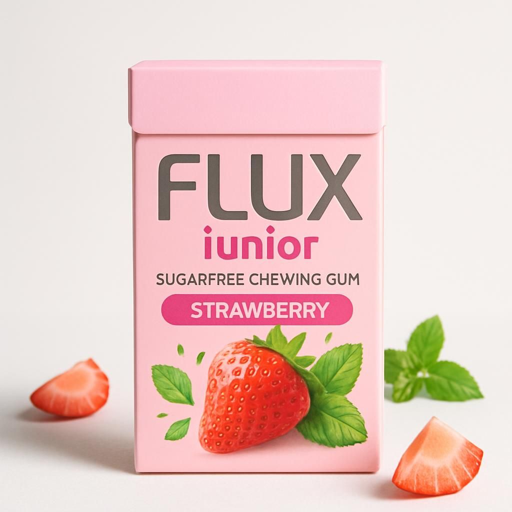 Flux tuggummi med smak av jordgubb nedsatt pris!