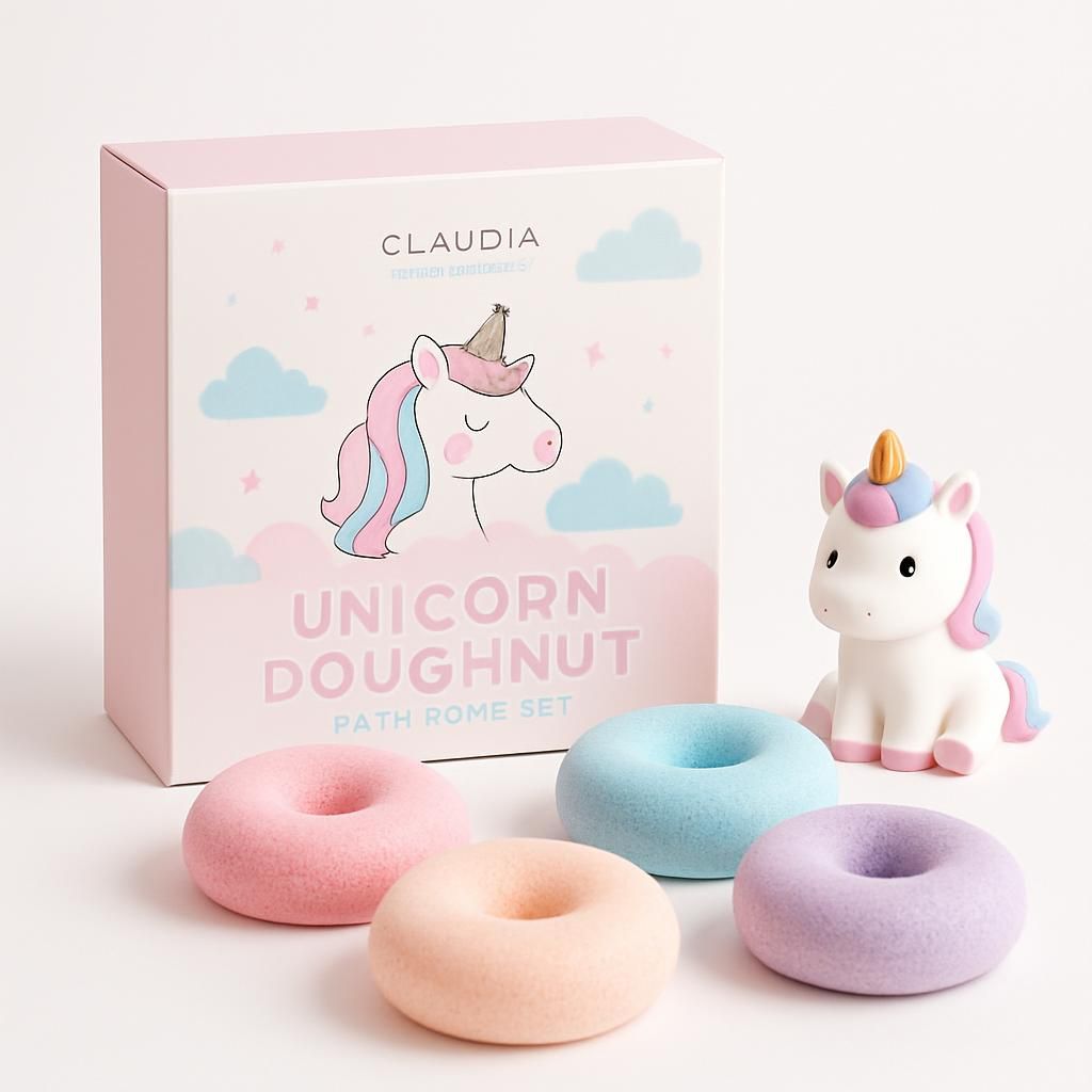 Unicorn Doughnut Bath Bomb Set