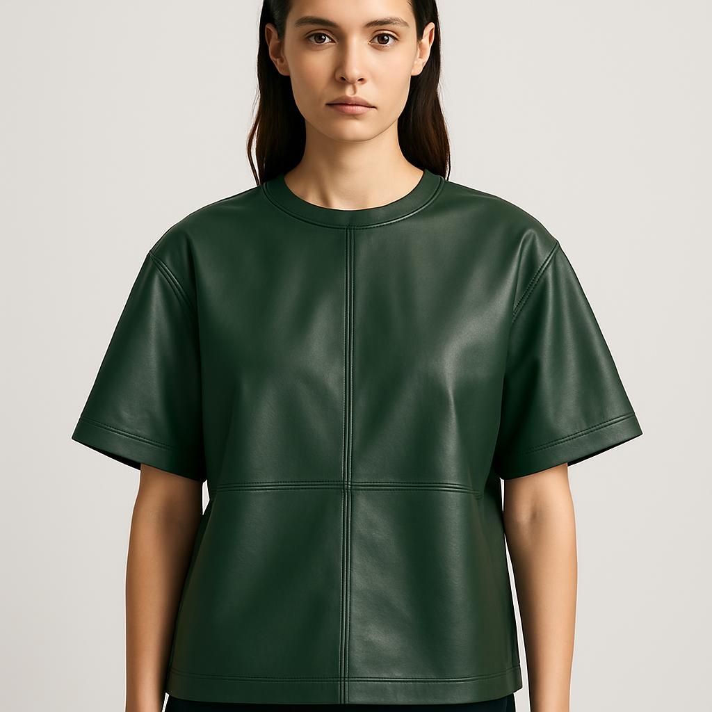 Grön Boxy T-shirt för Dam