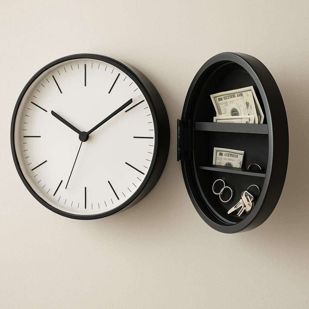 Secure Hidden Safe Wall Clock