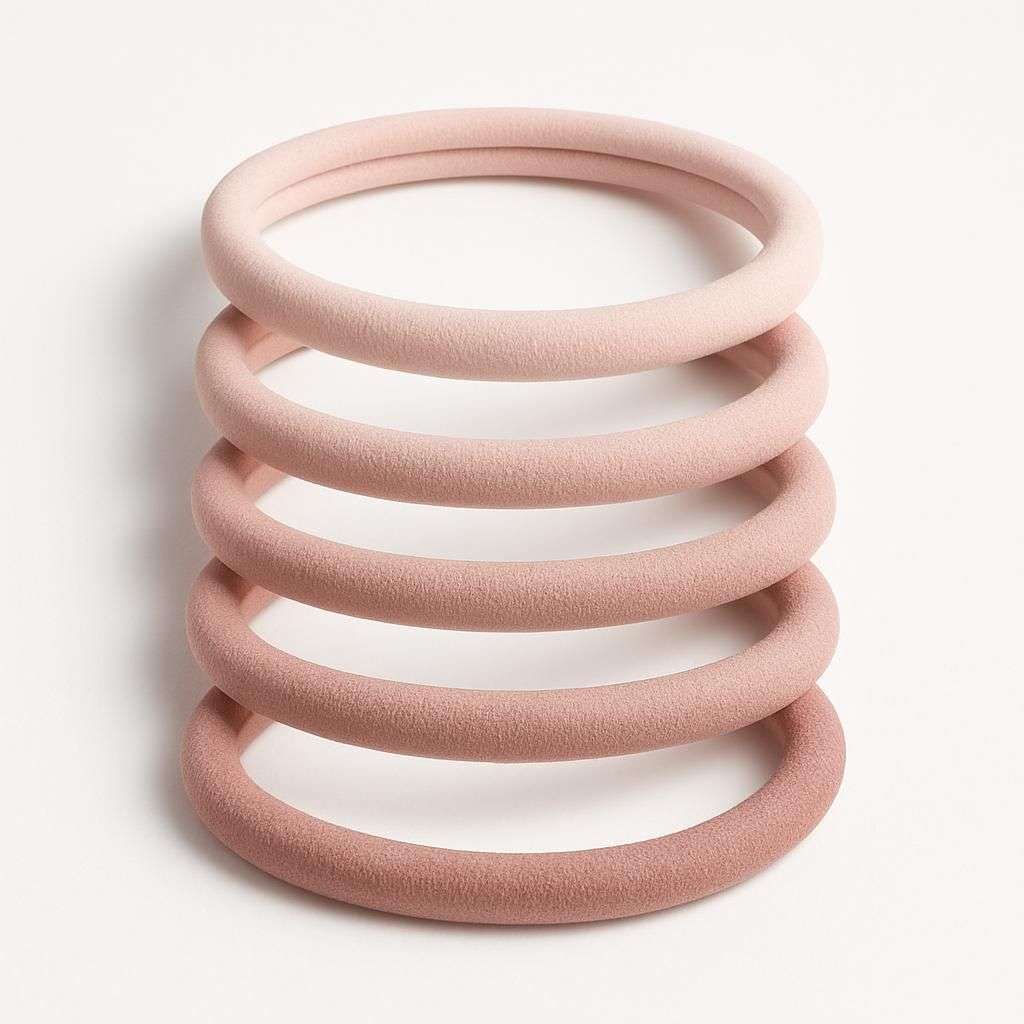 Apoliva Mjuka Rosa Hårsnoddar 6-pack