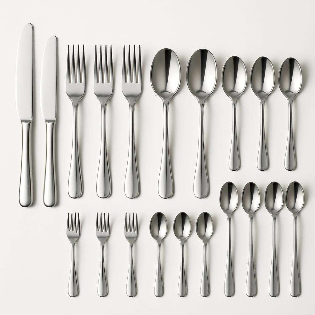 Elegant bestickset 24 delar rostfritt stål