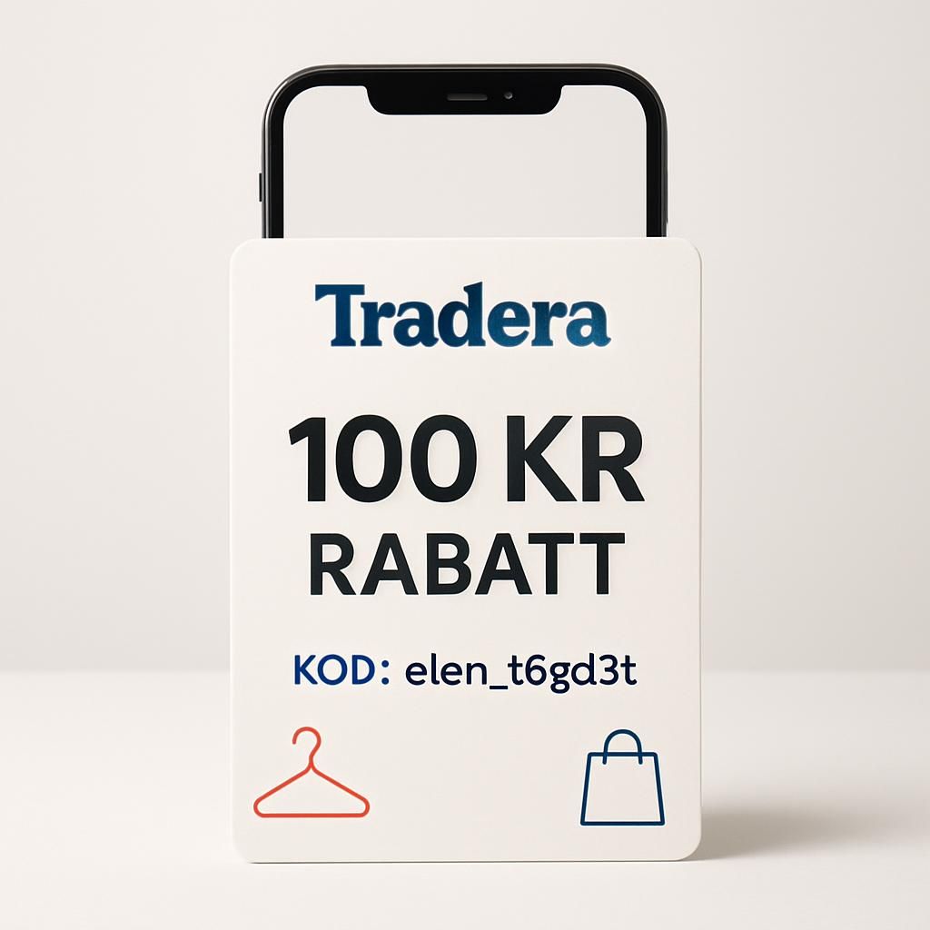 100 Kronor Rabatt på Tradera med koden elen_t6gd3t