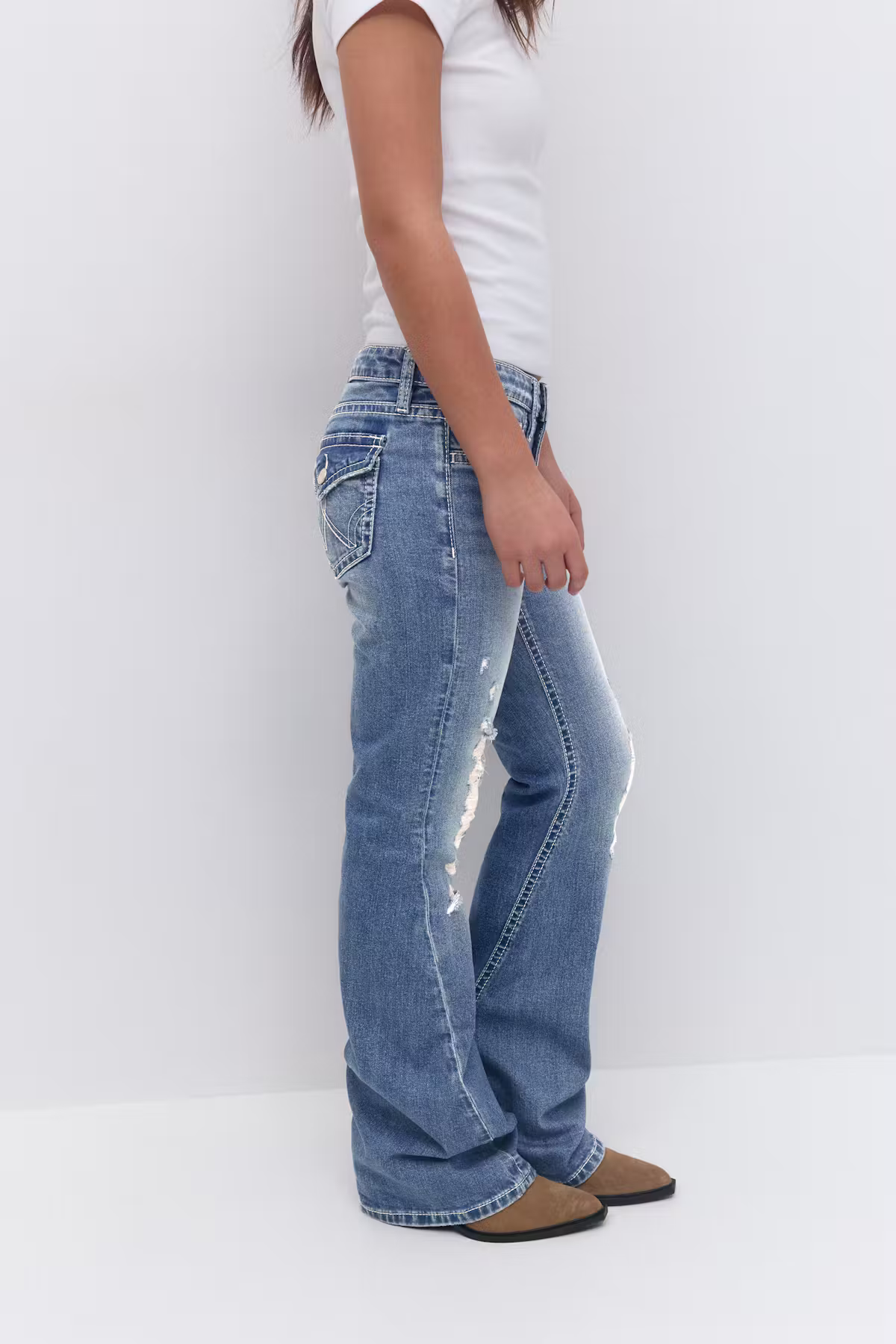Iconic Twisted Blue Denim Jeans