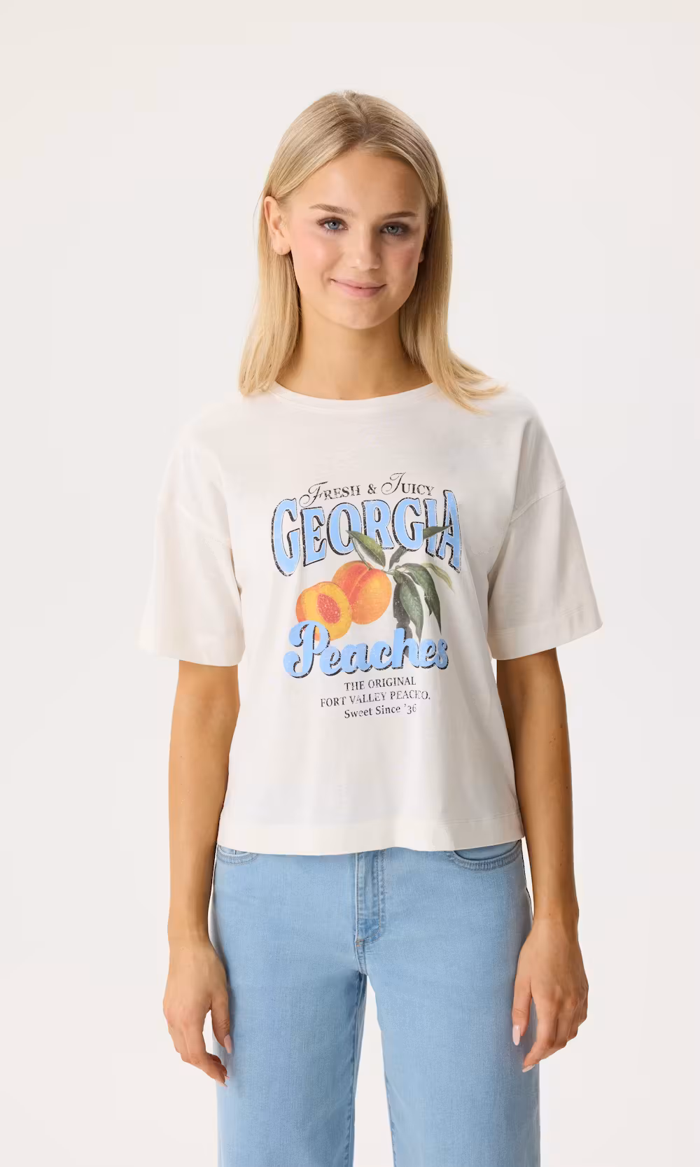 Off-white t-shirt med tryck för barn