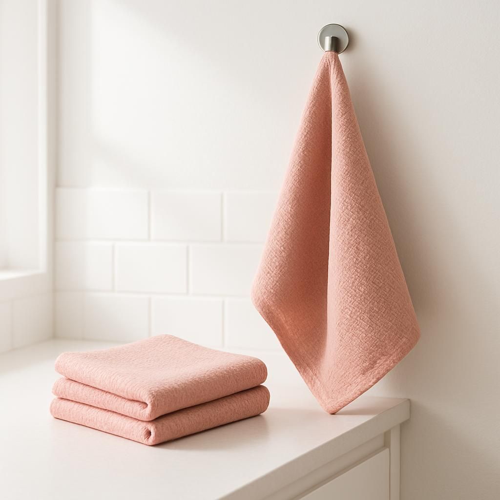 Engholm Textiles Recycled Tea Towels Poppy Pink