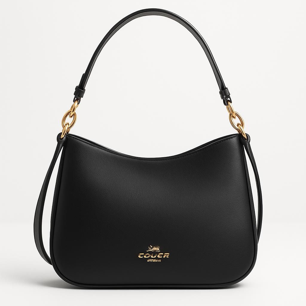 Coach Jonie Black Leather Shoulder Bag