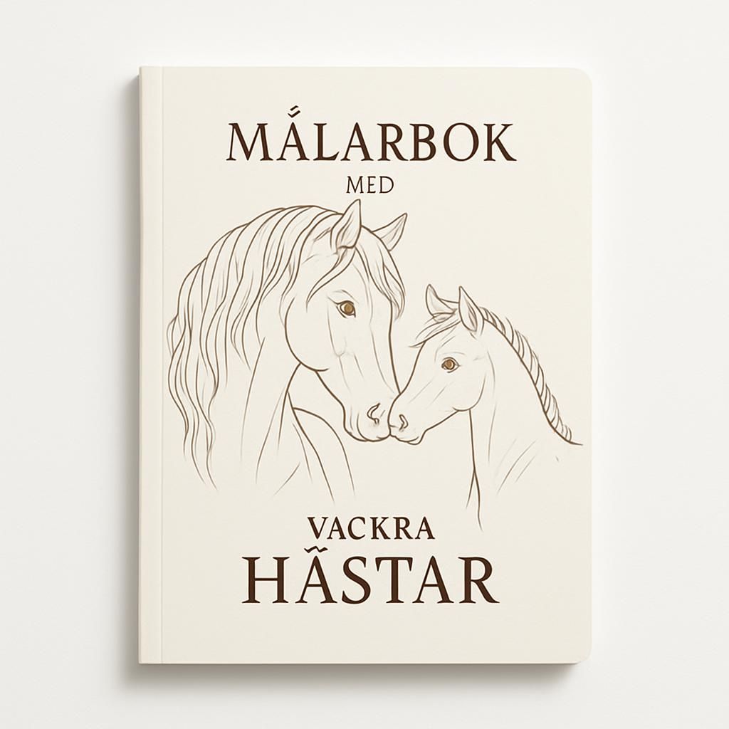 Målarbok med Vackra Hästar