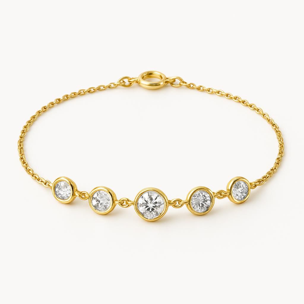 SNÖ of Sweden Siri Stone Bracelet Gold