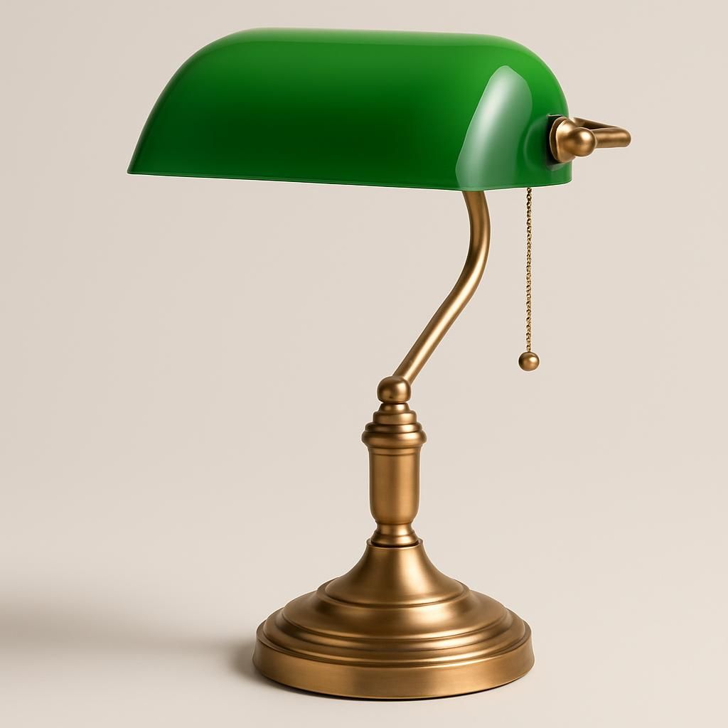 Globo ANTIQUE Grön Bankirlampa Bordslampa