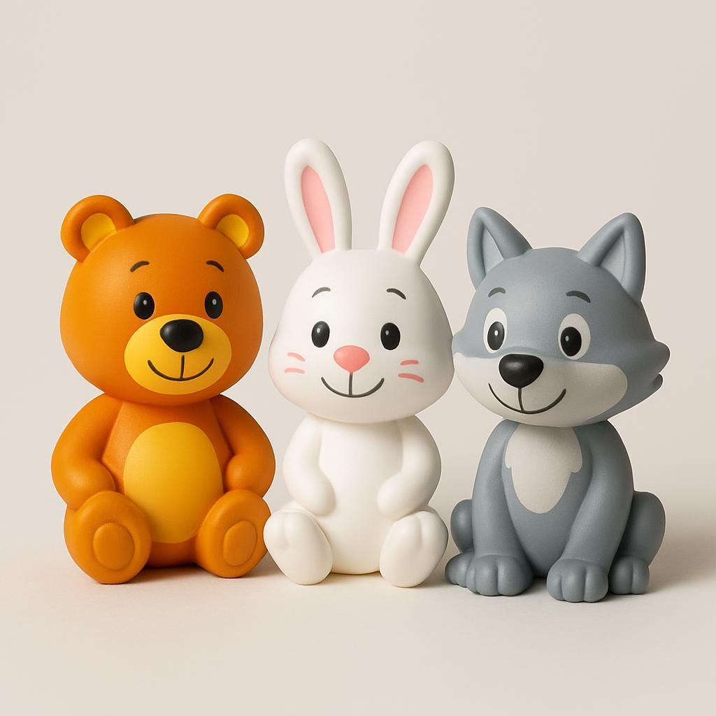 Bamse Lille Skutt och Vargen Figurset