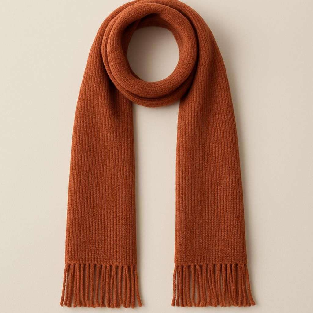The Rust Knit Neck Warmer Scarf