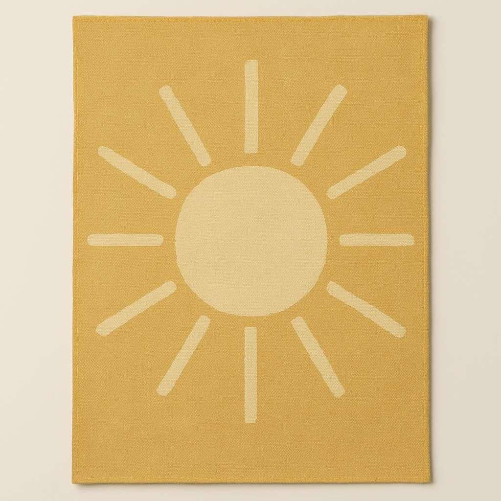 Bloomingville Yellow Sun Pattern Rug