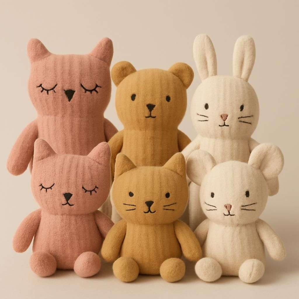 Bloomingville Animal Friends Cotton Doll Set