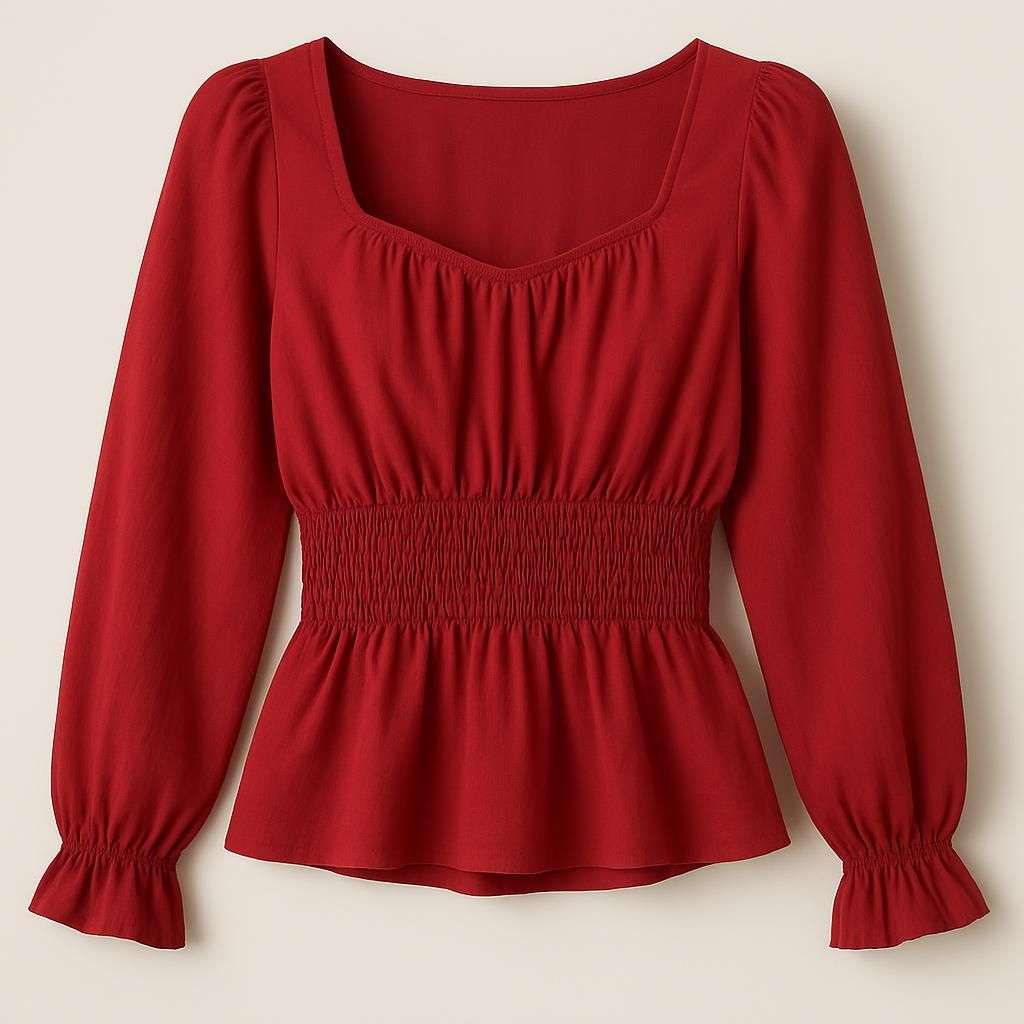 Nelly My Best Smock Blus Röd