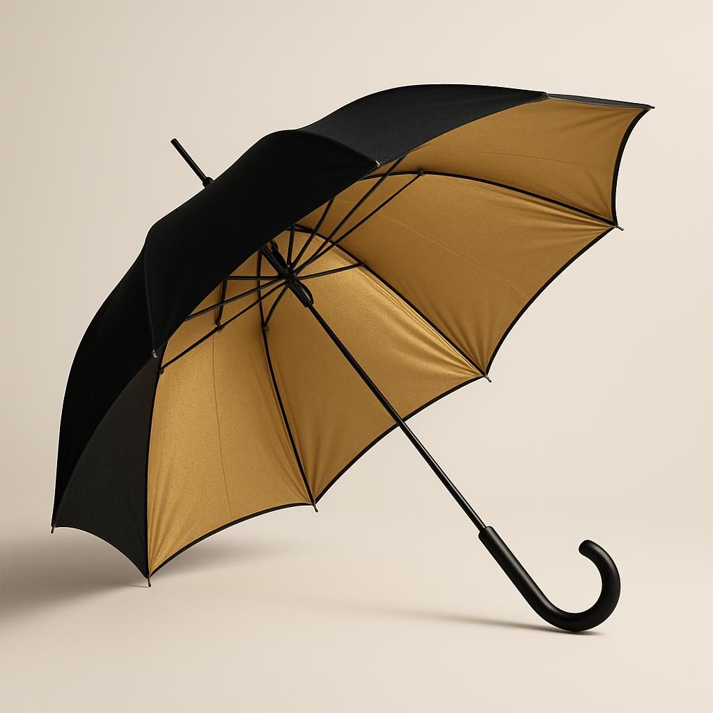 Suck UK Elegant Black & Gold Umbrella