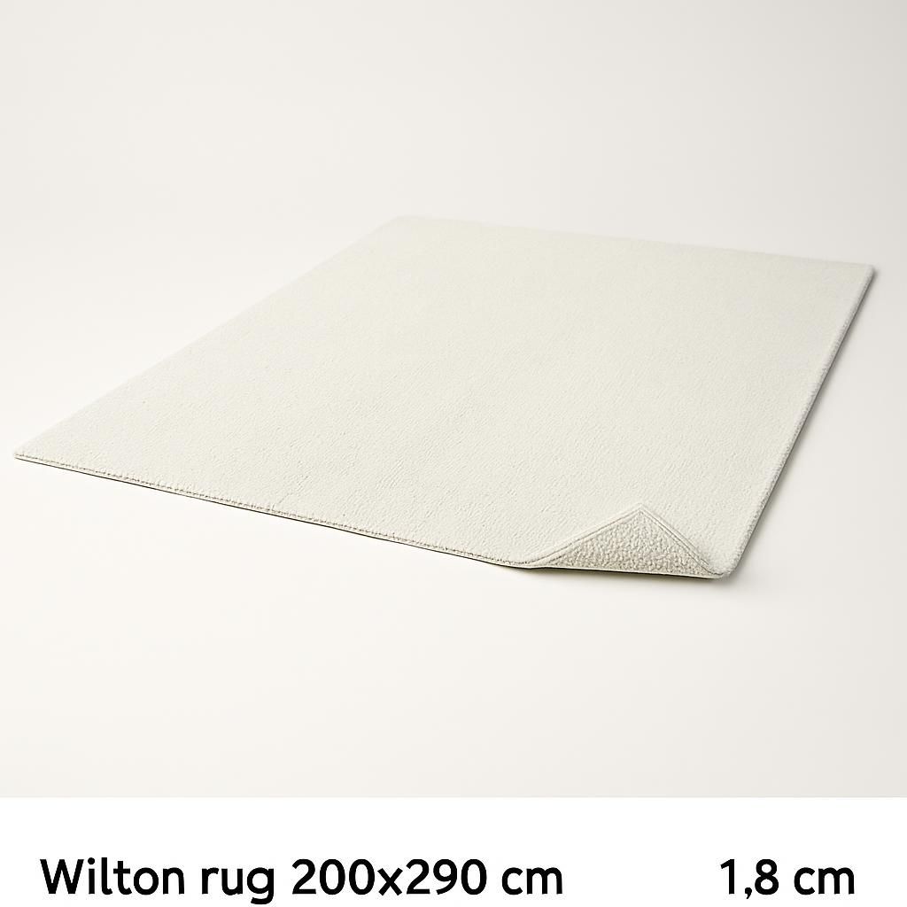 KM Home Genova Wiltonmatta Vit 200x290 cm