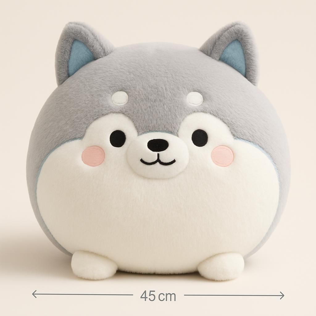 45 cm Squishmallows Mjuk Husky Plyschkudde