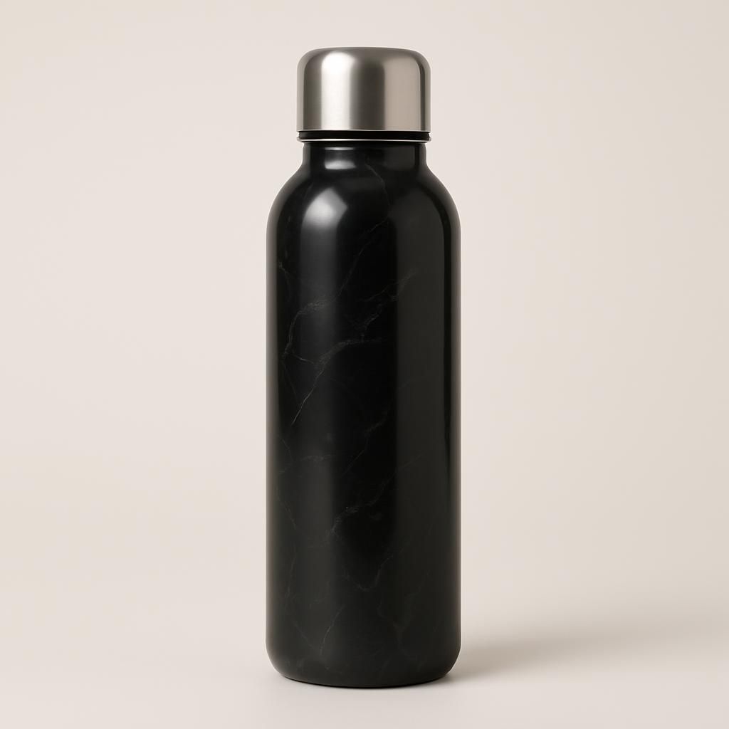 Black Marble Insulated Flask