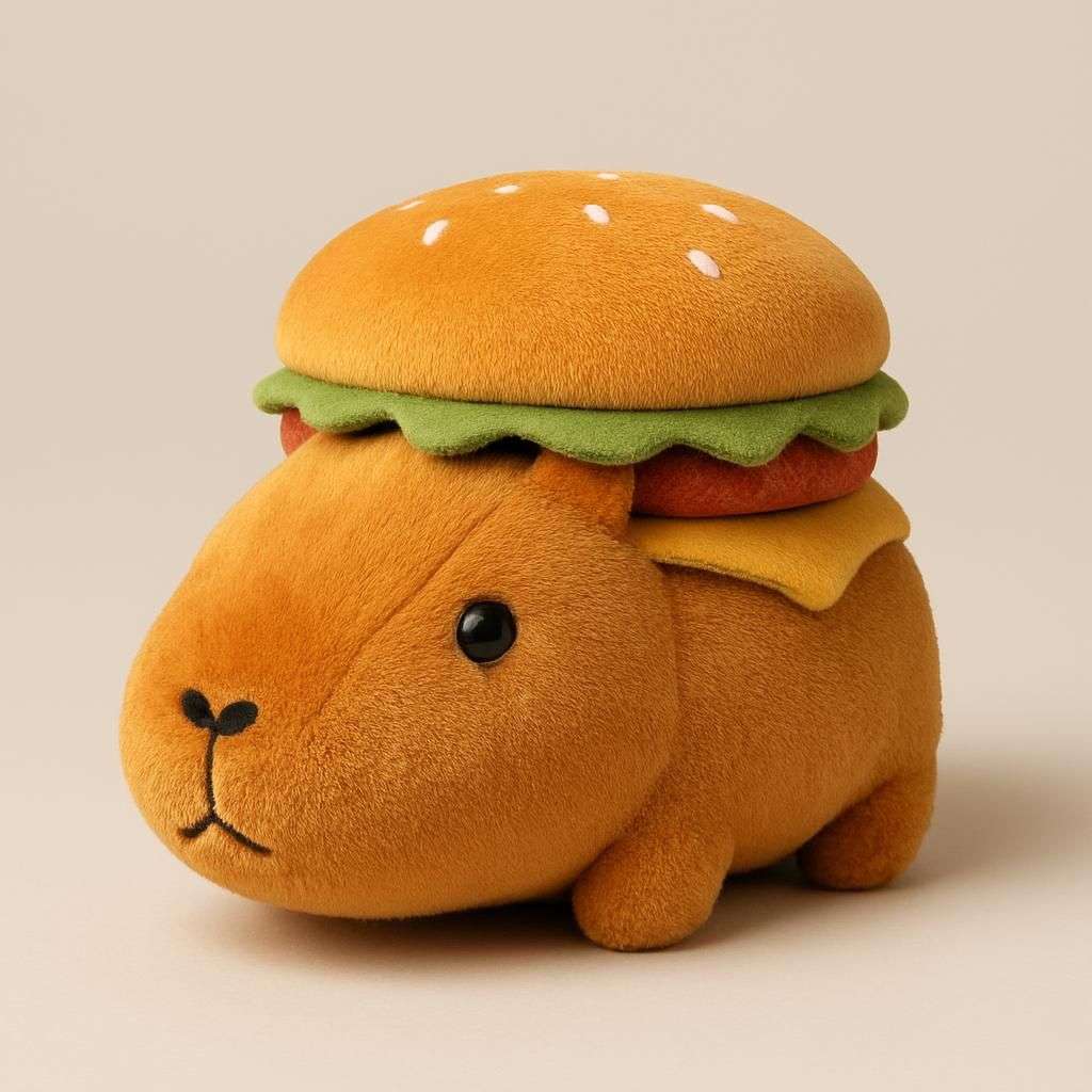 Hamburger Capybara Plyschdocka 26cm