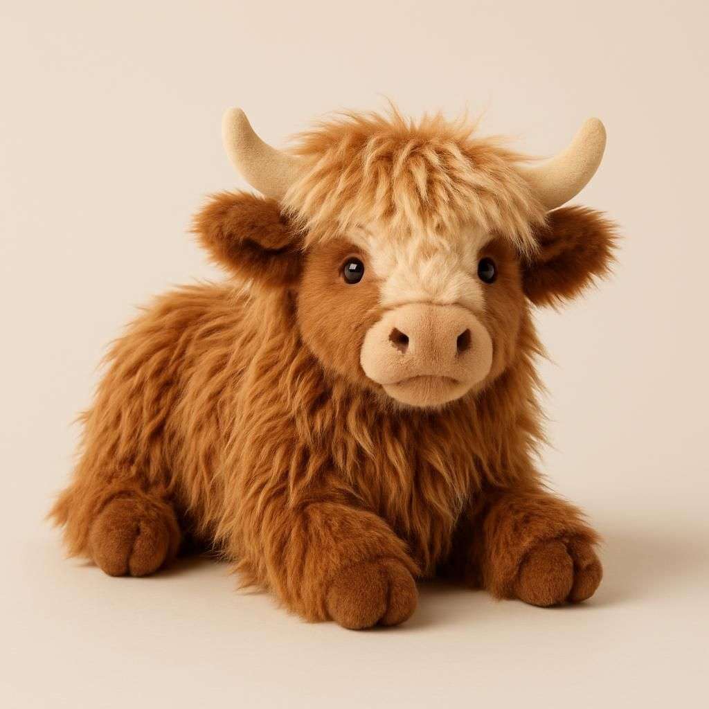 Living Nature Mjuk Highland Cow Plyschdjur