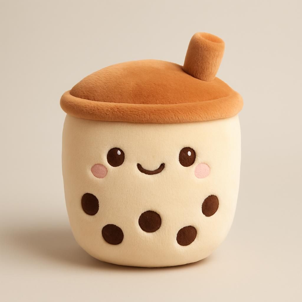 Kawaii Plush Milk Tea Pillow Toy