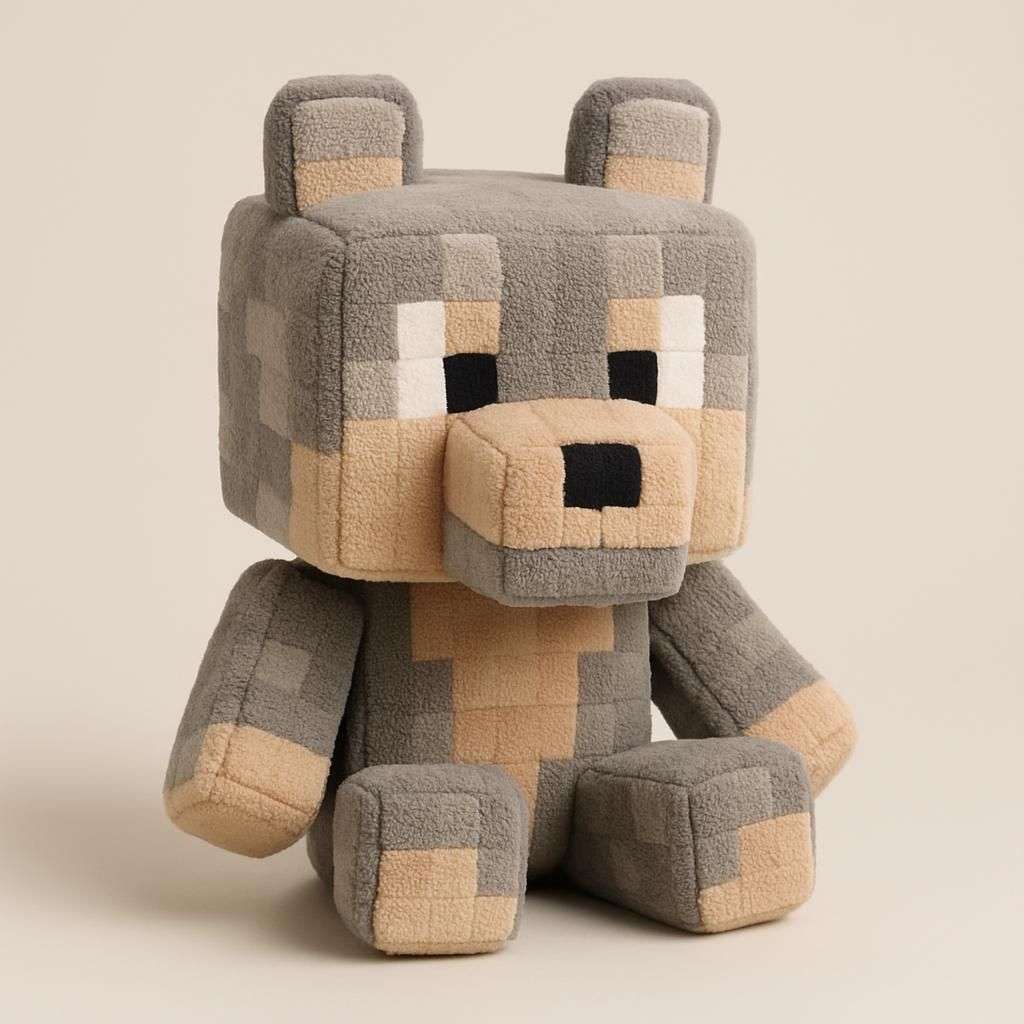 Minecraft Varg Plyschmaskot Hund 35cm