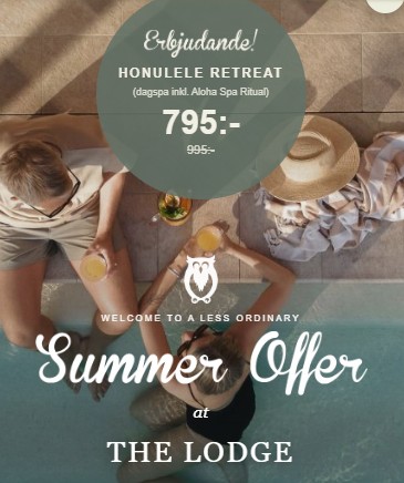 Spadag med Aloha Ritual hos The Lodge för 795 kr