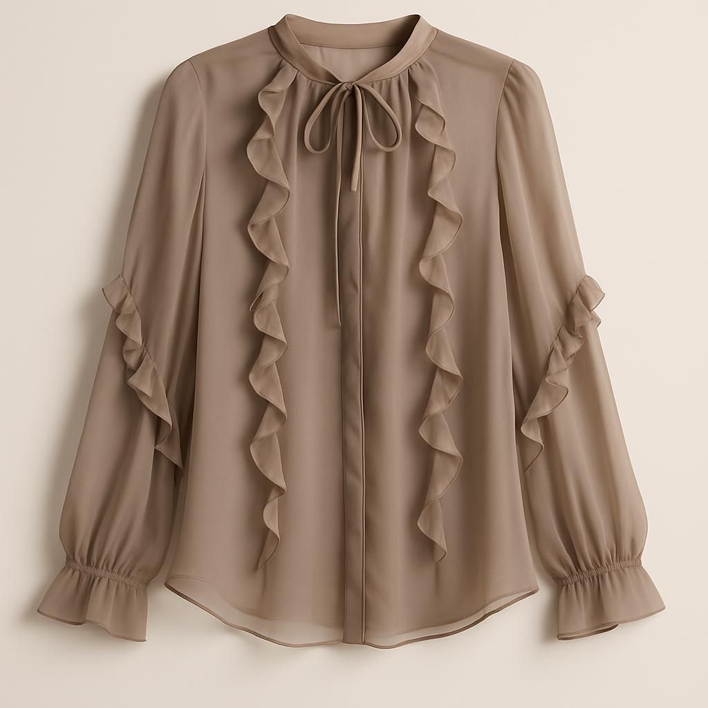 Elegant chiffongblus för kvinnor